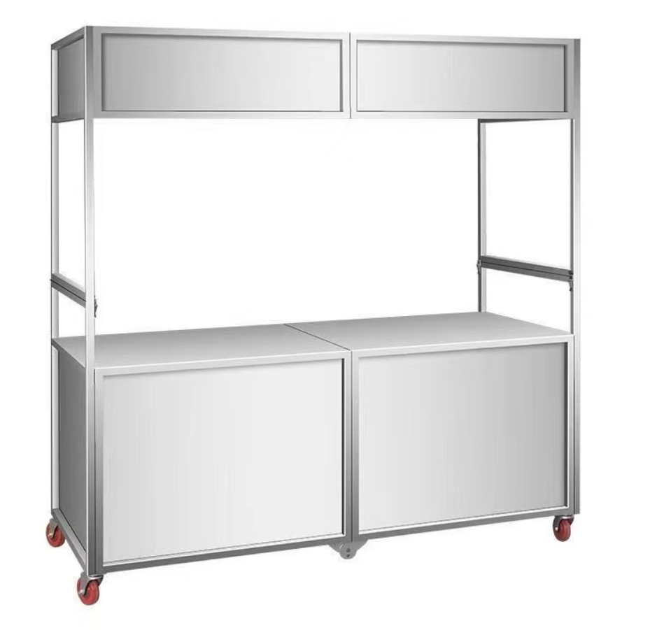 不锈钢折叠摆摊车（不含灯箱）