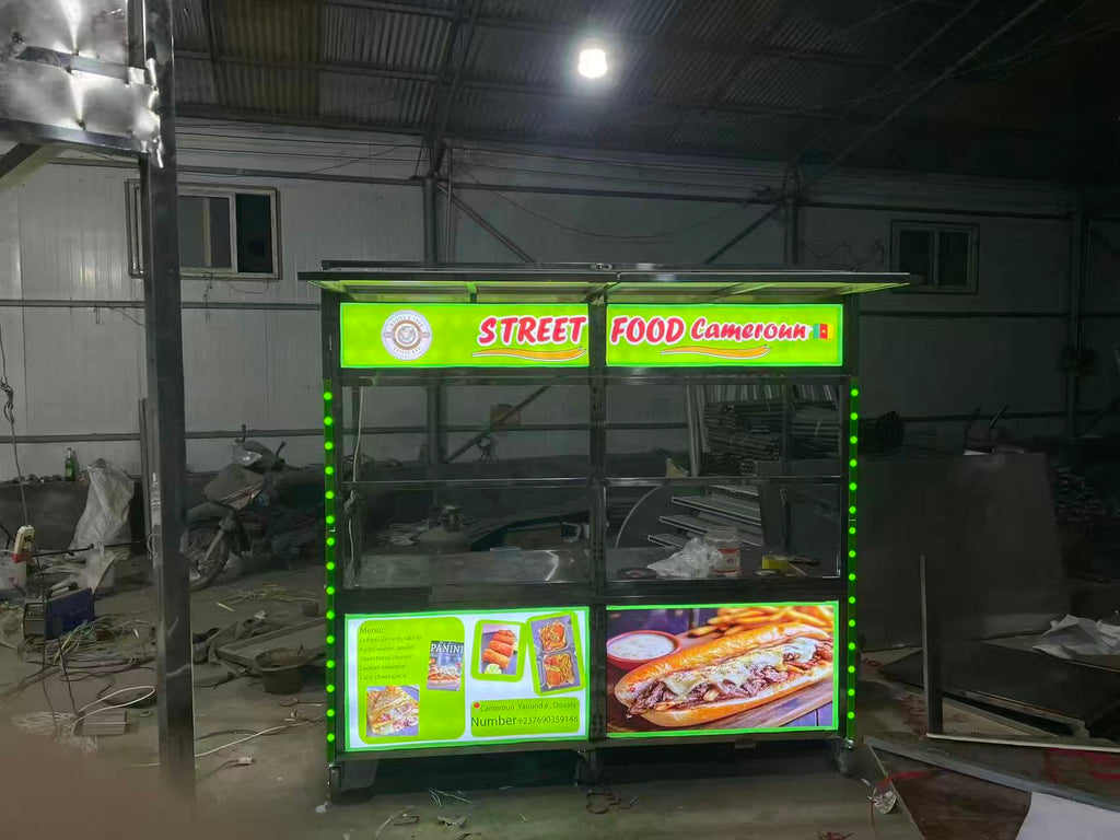 不鏽鋼折疊擺攤車（燈箱款）